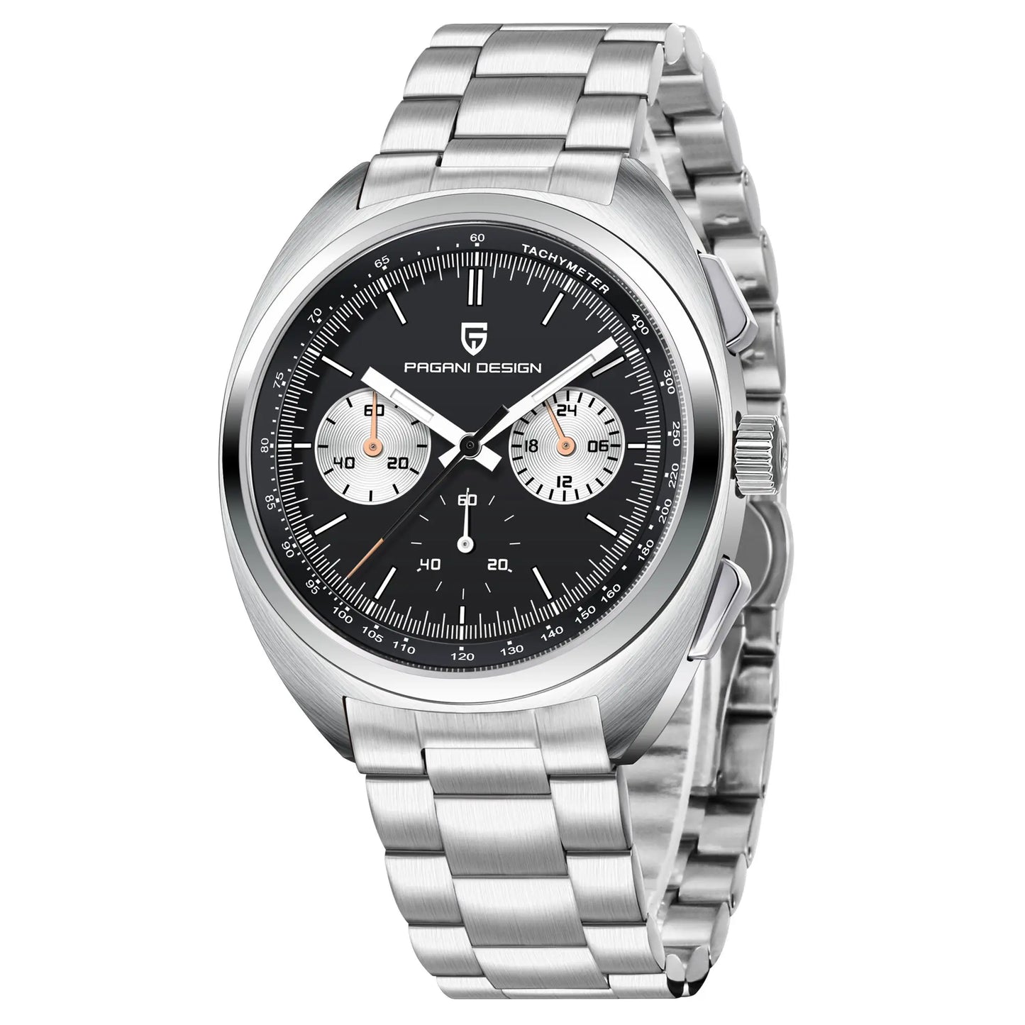 PAGANI DESIGN 2025 New Panda Dial Men Watches Luxury Quartz Watch For Men Japan VK63 Sport Chronograph Sapphire glass Wristwatch