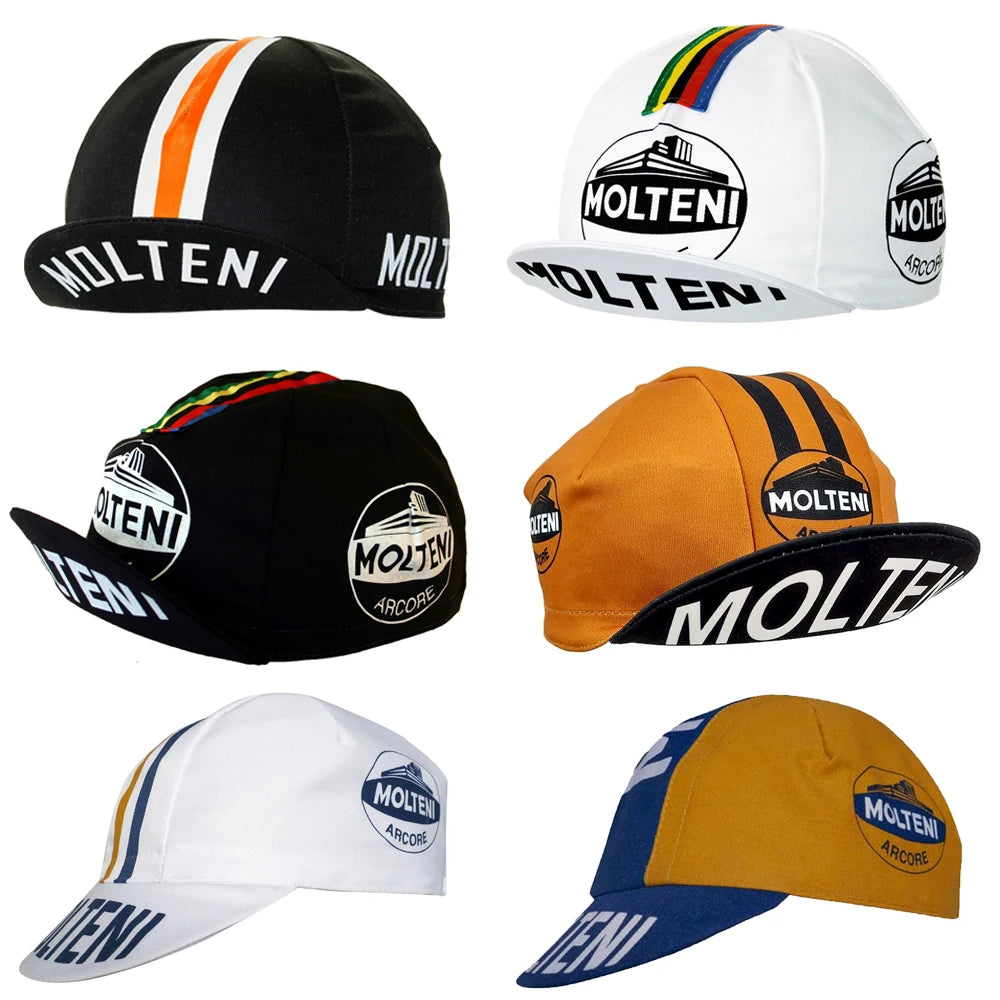 Retro cyklistická čepice Team Molteni – prodyšná ochrana před sluncem, outdoorová sportovní čepice, unisex