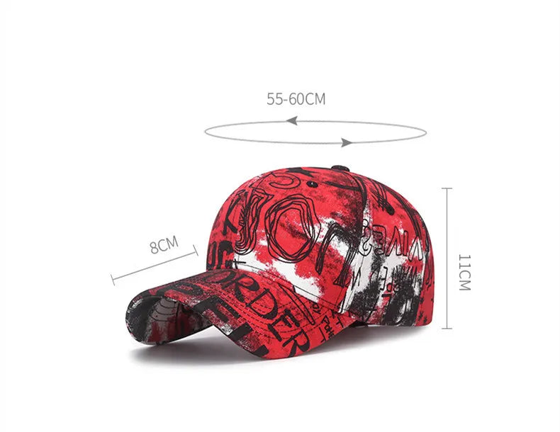 New Cool Fashion Graffiti Women Men Caps Hat Female Male Sport Visors Baseball Cap Street Trend Sun Hat For Women Men