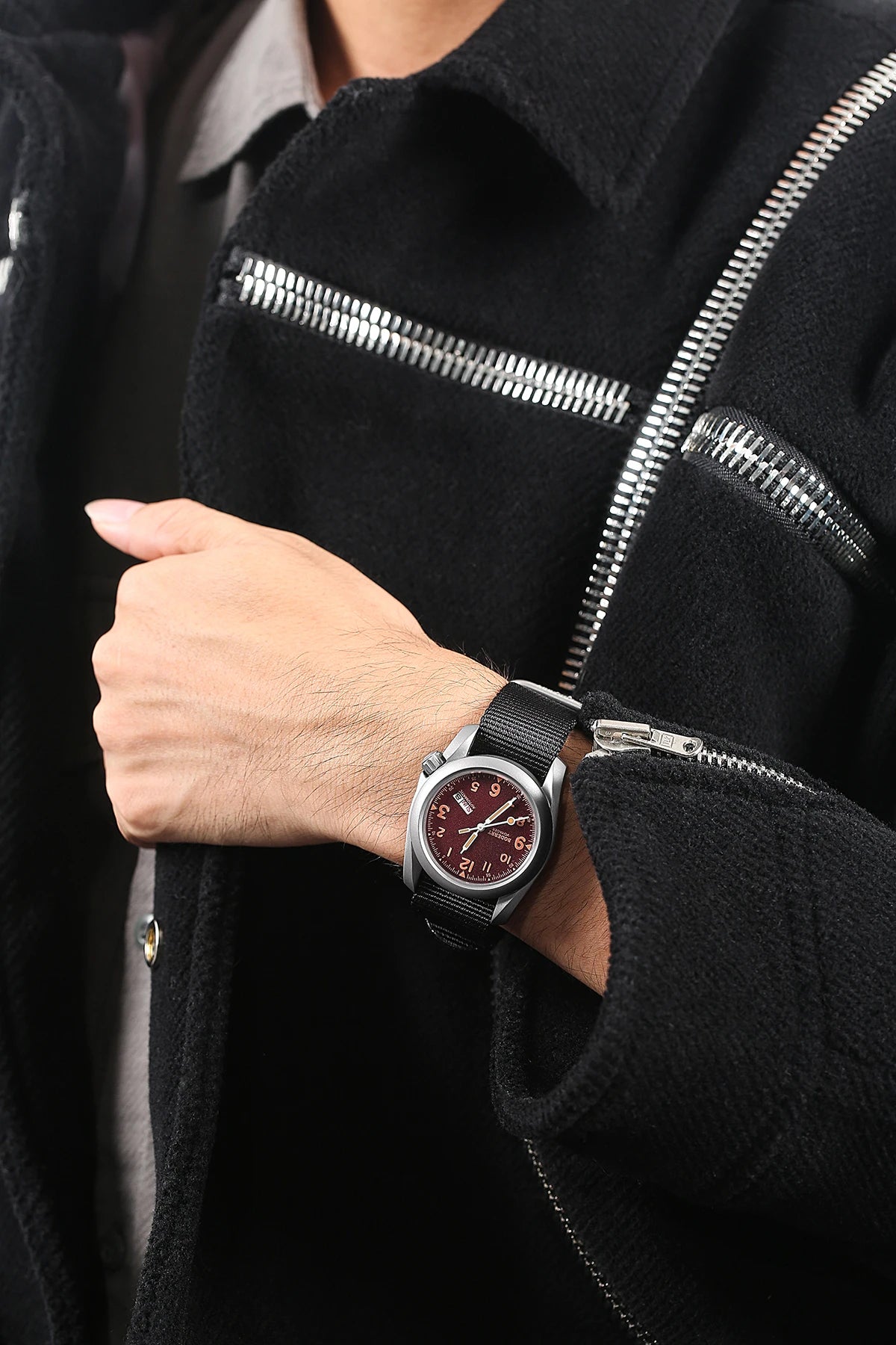 Boderry Field Watches Bronze Case Automatic Mechanical VOYAGER Watch Men's 100M Waterproof Clock Military Top Brand Wristwatch