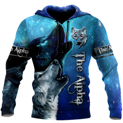 Felpa con cappuccio e felpa da uomo unisex casual autunnale New Wolf Tattoo Vegvisir nero bianco 3D con stampa integrale
