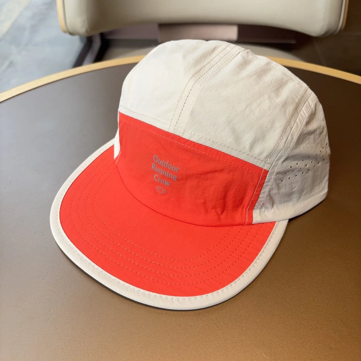 5-panels löparkeps för män och kvinnor, lätt, snabbtorkande nylonkeps för utomhussport, andningsbar, baseballkeps med platt skärm