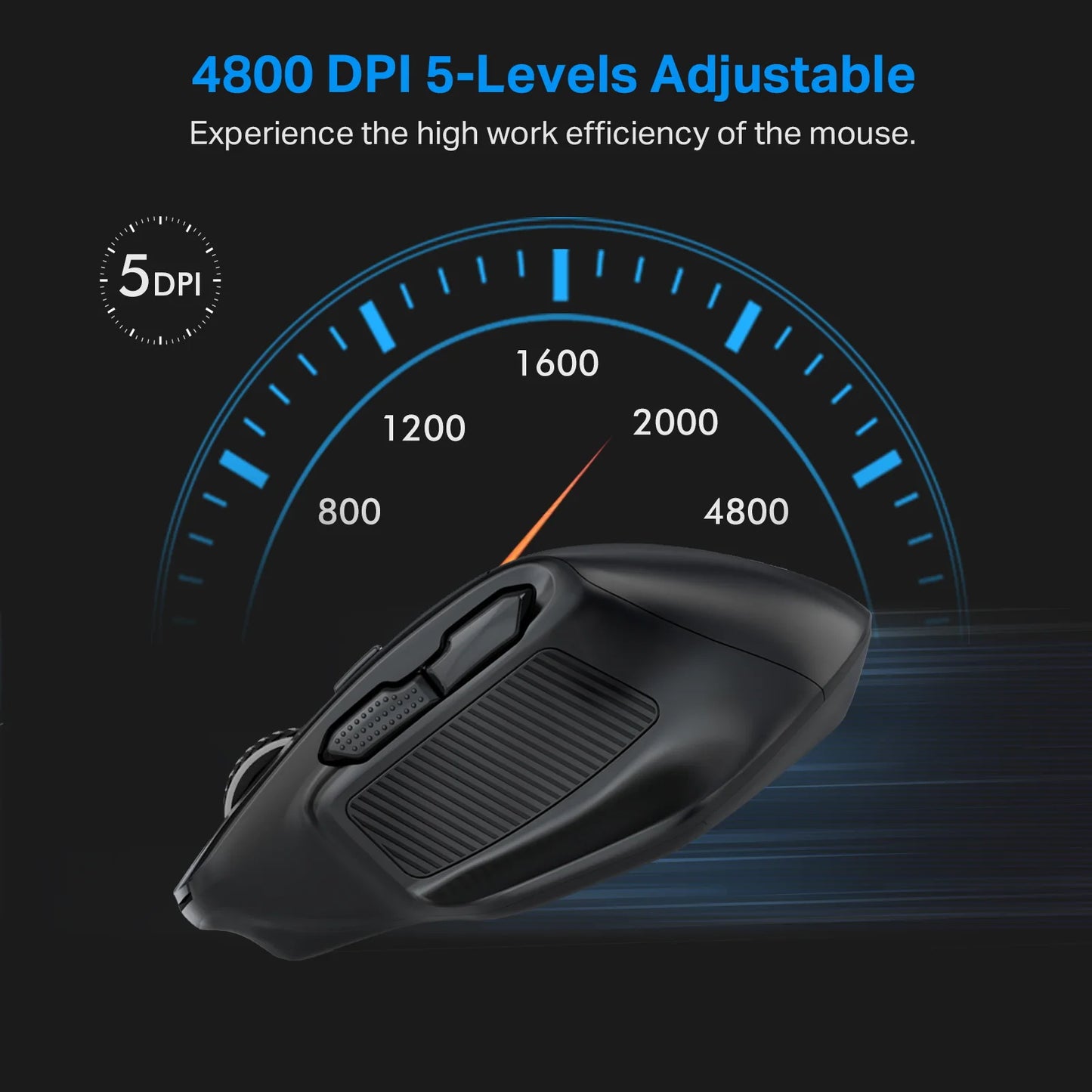Rato sem fios E-YOOSO 2.4G PAW3212 4800 DPI, rato ergonómico para gaming e escritório, para notebook, PC, portátil e MacBook