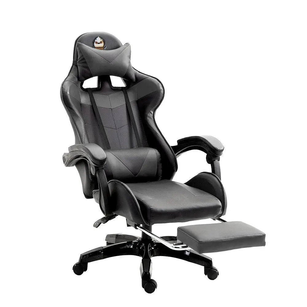 Cadeira gaming Poltrona gaming Cadeira de escritório ajustável em altura com função reclinável ajustável, orelhas de gato e almofadas