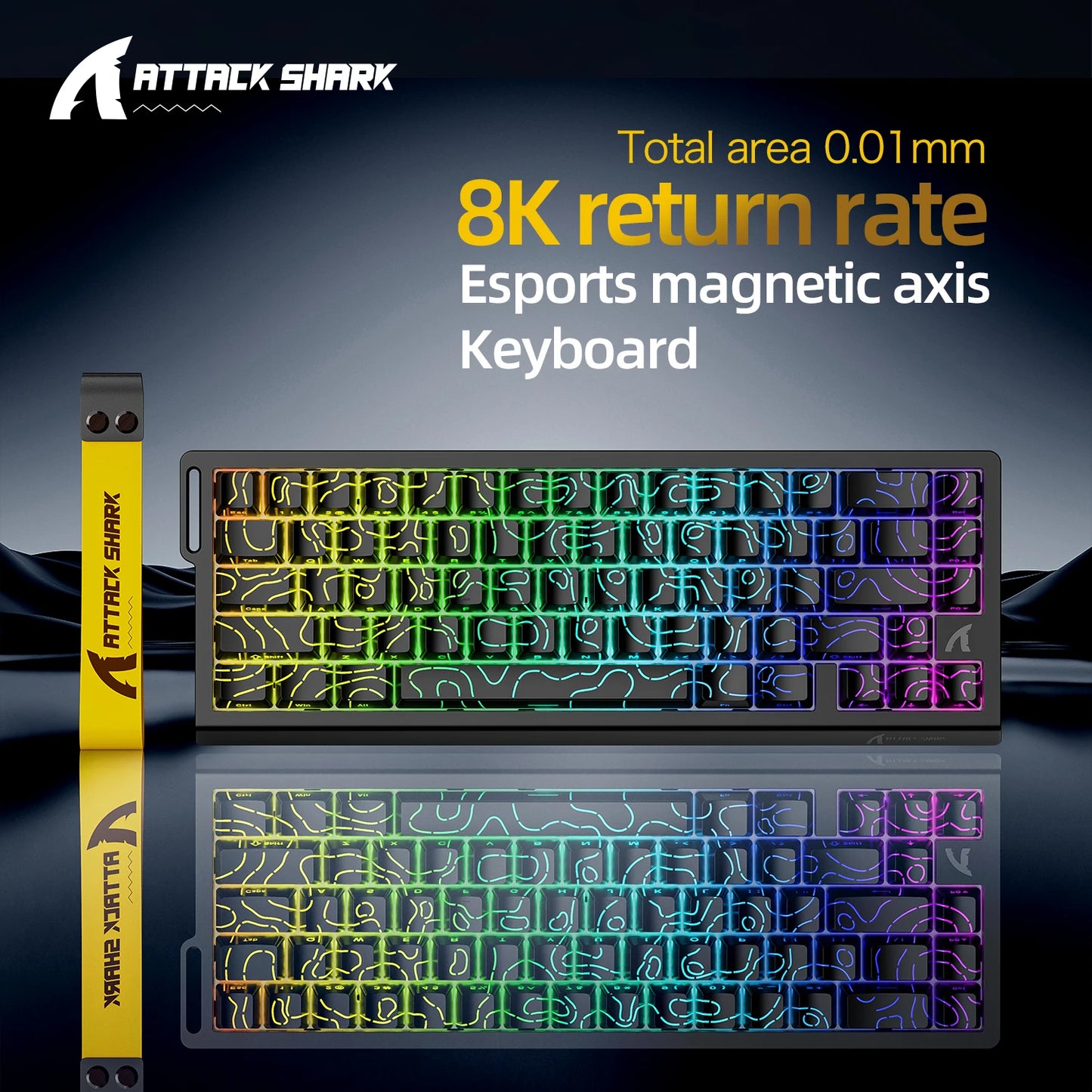 X68HE ATTACK SHARK X68PRO Magnetic Gaming Keyboard Mechanical Wired 0.01mm Rapid Trigg 8000Hz SOCD/Rs 0.125ms 128K Rate