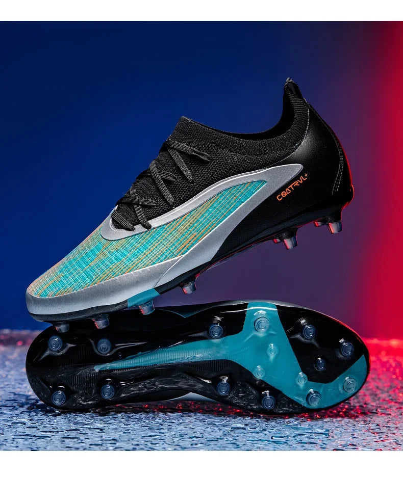Nouvelles chaussures de football pour hommes, crampons longs pour adultes, chaussures de sport pour l'entraînement en extérieur, respirantes, antidérapantes, confortables pour les garçons, pour les matchs