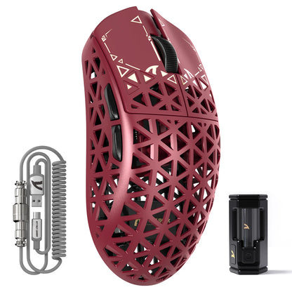 ATTACK SHARK R5Ultra Carbon Fiber Wireless 8K PAW3950MAX Gaming Mouse with 8K Coiled Cable,