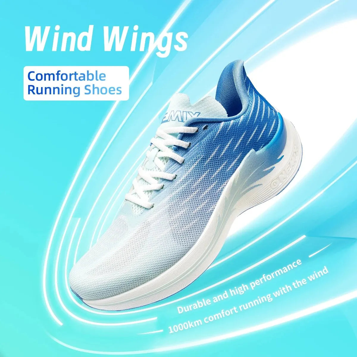 Onemix Wind Wings Hengittävät pikajuoksukengät Miesten maraton- ja vapaa-ajan urheilukengät Naisten urheilukengät Kevyet miesten ulkoilukengät Hyppynaru