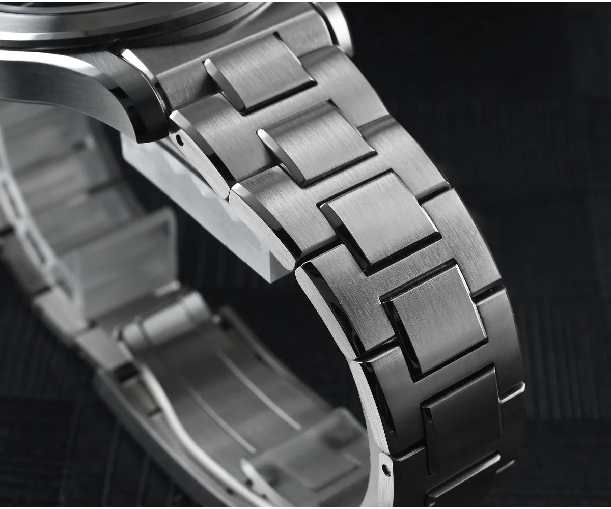 San Martin 39mm Miyota 9015 Turbine Guilloche MOP Dial Men Luxury Watch Automatic 3H Date Quick Adjust BGW-X1 Luminous SN0150-1