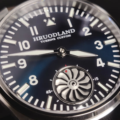 Hruodland 2025 Novo Relógio Mecânico para Homem Seagull ST3620 Piloto Retro 43MM BGW-9 Luminoso Cristal de Safira Turbina Relógio de Homem