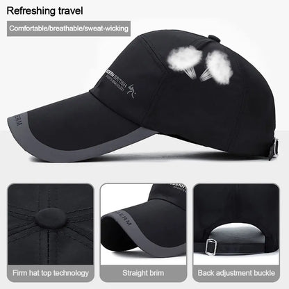 Quick Dry Sports Cap Baseball Cap Solid Color Sun Hat Outdoor Golf Fishing Hats Hat Casual Fashion For Men Women Adjustable