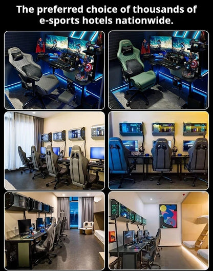 Office Ergonomic Gaming Chair Computer Desk Chair with Armrests, Comfortable Ergonomic Gaming Chair for Home Office, Bedroom & Gaming Room, Technology Fabric Executive Chair