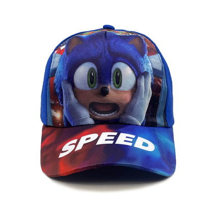 50-54cm Children's Sonic Cartoon Baseball Cap Anime Hedgehog ShadowTails Knuckles Character Sun Protection Cap Accessory Gifts