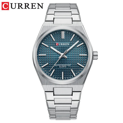 Montre pour homme CURREN 8439 – Modèle de grande marque, style luxe et professionnel, étanche, en acier inoxydable, type militaire, à mouvement quartz.