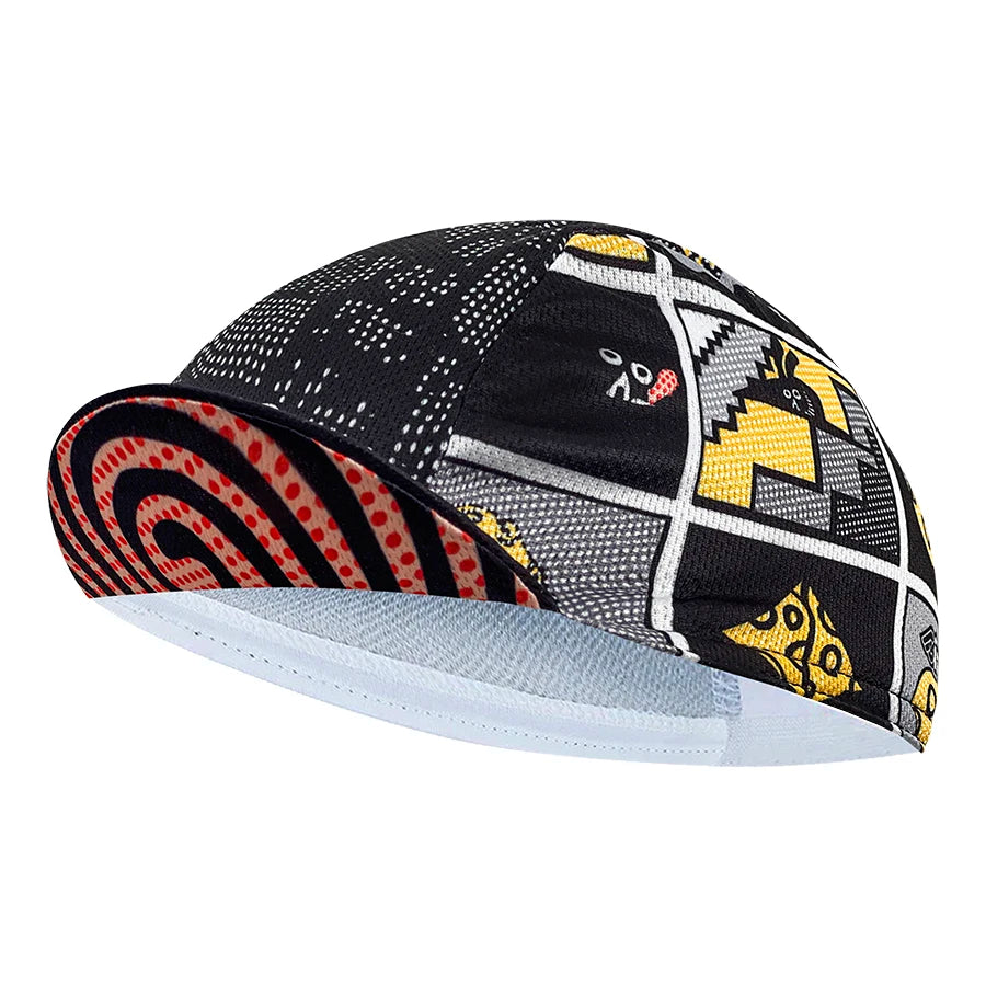 New cycling cap, polyester sweat absorption, fashion trend, unisex, graffiti