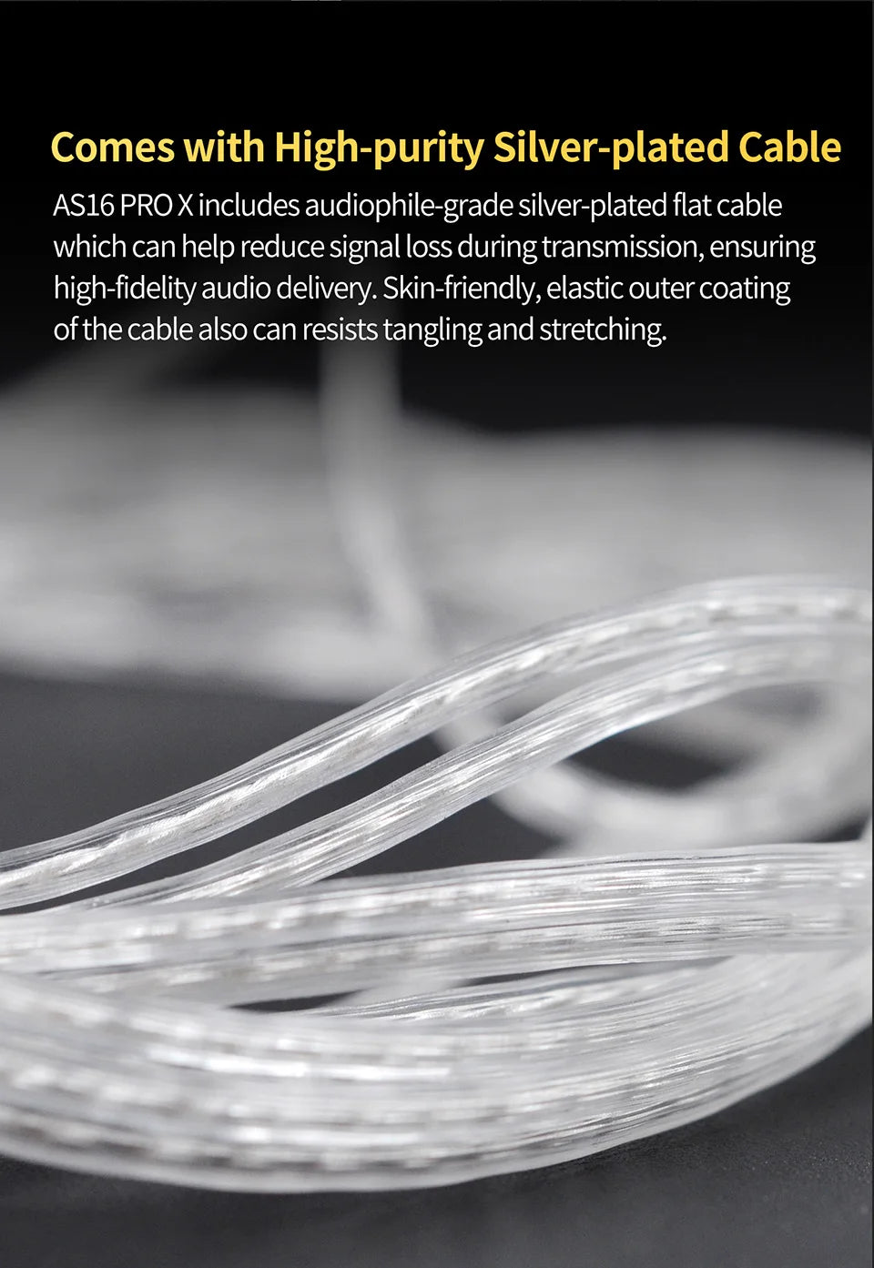 KZ AS16 PRO X HiFi In-Ear Monitor Earphones – 8 Balanced Armature Drivers Wired Headphones with Microphone
