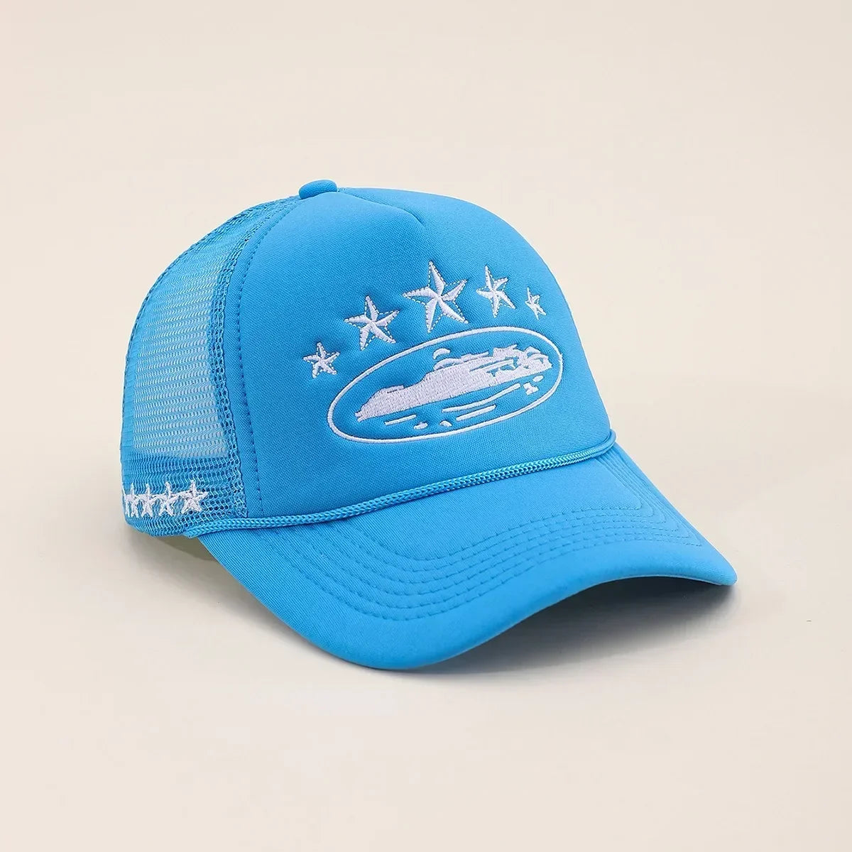 Unisex Men Women Cap Pentagram Embroidery Baseball Net Caps Spring Summer Outdoor Adjustable Casual Hats Sunscreen Hat