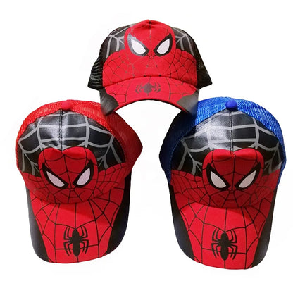 HotToys Spiderman Baseball Cap Boys Grils Hats Superhero Peripheral Cosplay Props Childrens Gift Sunhat Fashion Accessory 3-7y