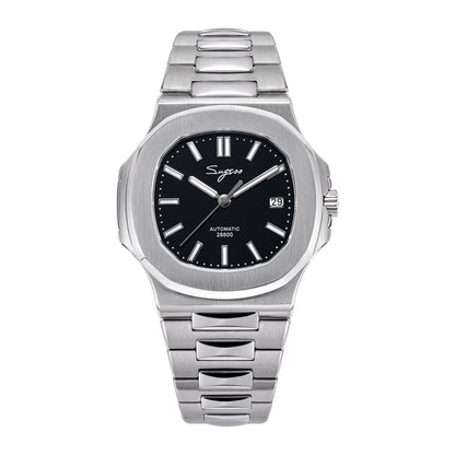 Reloj de hombre Sugess automático mecánico, movimiento Miyota 9015, esfera MOP, luminoso, resistente al agua 5bar, brazalete de lujo S466