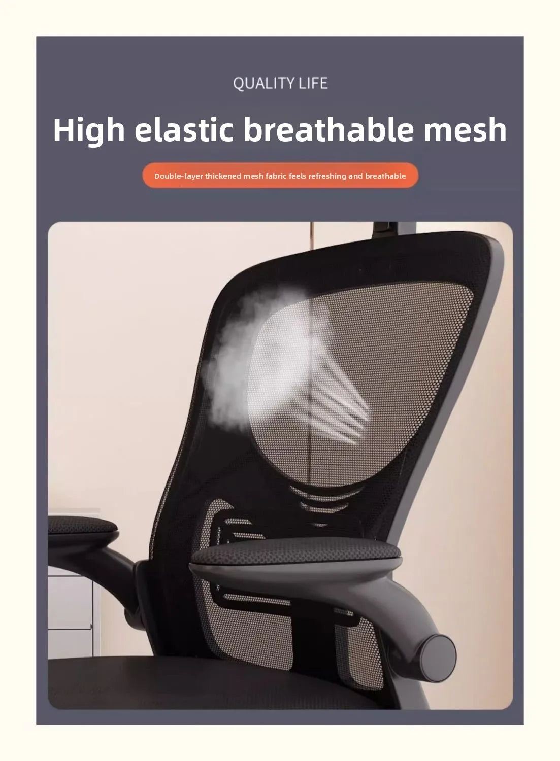 Ergonomic Gaming Chair for Home Office, Comfortable Office Desk Chair with Cushioned Seat, Study Chair for University Dorm, Adjustable Height Computer Chair