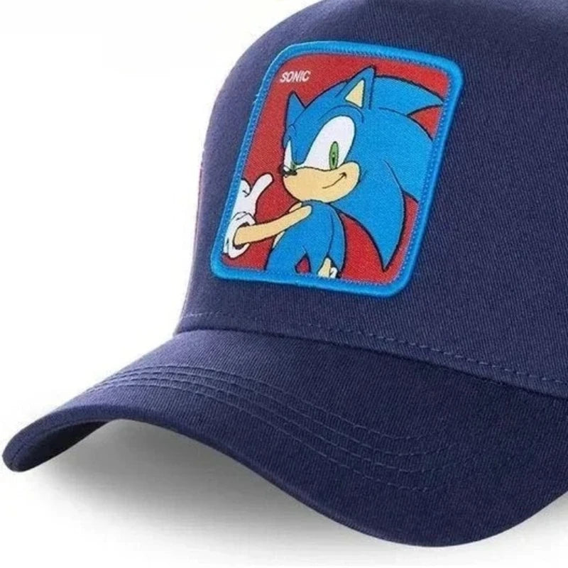 Cartoon Sonics Series Creativity Baseball Caps Summer Breathable Mesh Trucker Sun Hat Adjustable Hip-Hop Hat
