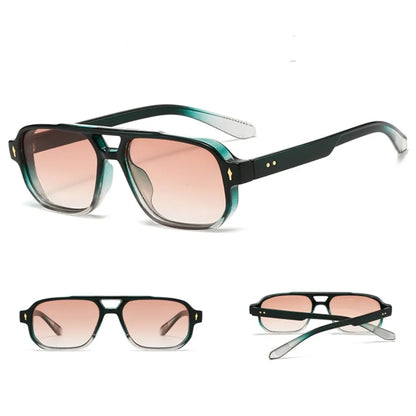 Retro Double Beam Sunnies HD Leopard Print Eyewear Unisex Polarized Sunglasses Waterproof Lightweight Anti-UV Glasses Outdoor