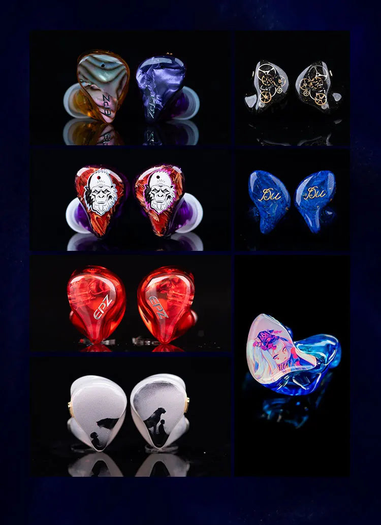 EPZ Q1 Pro Yunshuilan Earphones Wired HIFI Bass Earbuds IEM In Ear Gaming Headphones MIC Type C 0.78 2 Pin Detachable Cable