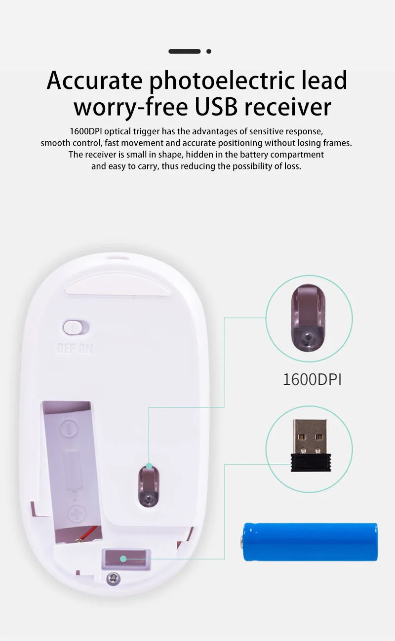 Bezdrátová myš Lenovo USB dobíjecí ergonomická s nastavitelným DPI, tichá kancelářská optická myš 2.4G Bluetooth pro hraní i kancelář