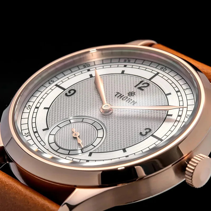 Thorn T001 Quartz Watch Fashion Sapphire Waterproof Grilled Men Watch VD78 Movement 316L Stainless Steel Business Luxurys Watch