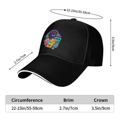 Geometria, Cubo da gioco, Dash, Cappellini da baseball, Hip Hop, Extreme, Demon, Cappellino da sandwich, Stile unisex, Cappellino regolabile, Cappellino da papà, Corsa, Golf