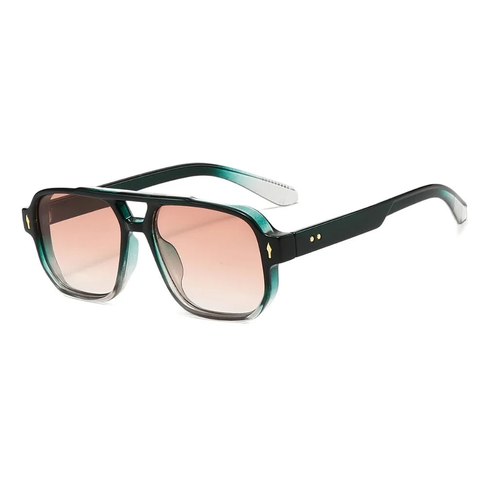 Retro Double Beam Sunnies HD Leopard Print Eyewear Unisex Polarized Sunglasses Waterproof Lightweight Anti-UV Glasses Outdoor