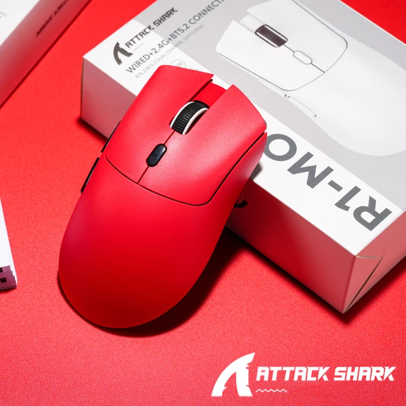 ATTACK SHARK R1 Bluetooth Mouse-Viral Mouse Reviewed by Influencers, Brand-direct authentic,PAW3311 sensor with 1K Hz for Gaming