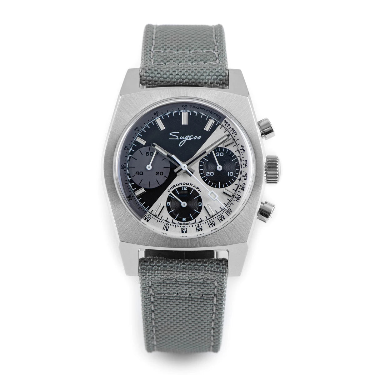Sugess S419 Series 37mm Original Swanneck Movement Chronograph Master Mens Watch Mechanical Wristwatch Dome Sapphire Crystal New