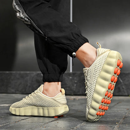 Brand Men Casual Shoes Thick Sole Soft Fashion Sneakers Summer Breathable Male Walking Shoes Zapatillas Hombre 88217 Mens Shoes