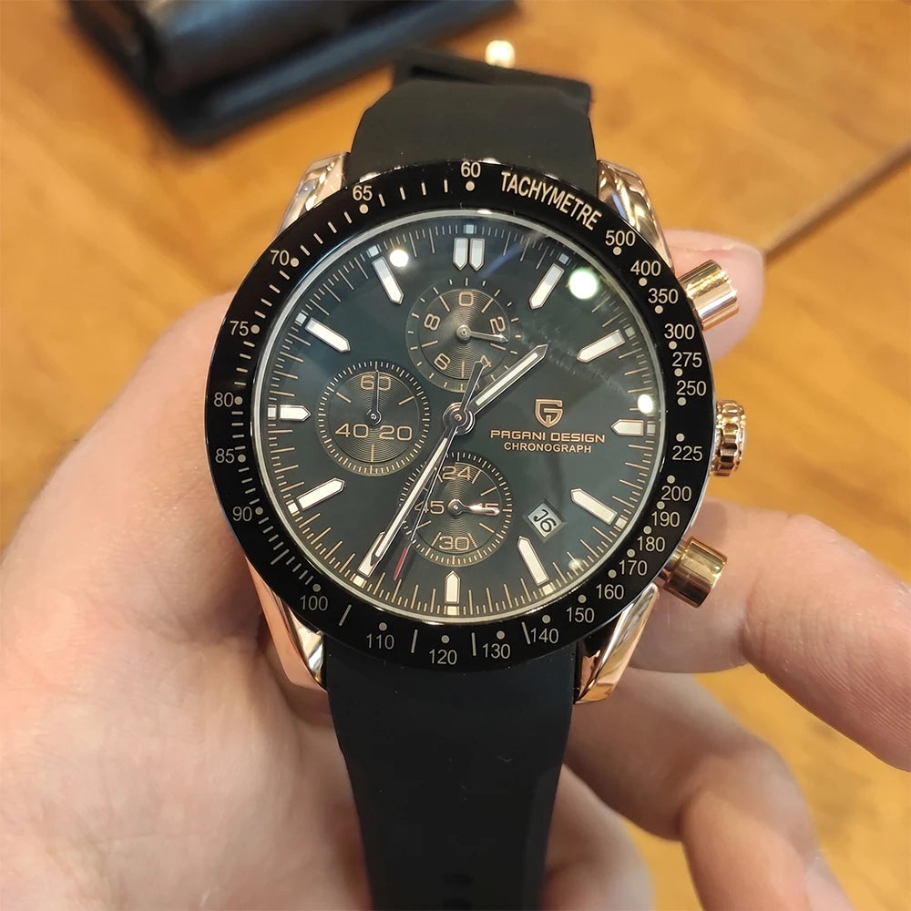 PAGANI DESIGN 45MM 2026 Herren-Quarzuhr 30M wasserdicht Luxus-Business Edelstahl Relogio Masculino 5140