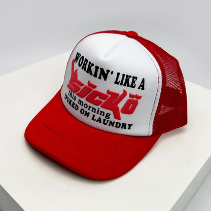 American Style Cruise Printed Anime New Letter Mesh Trucker Caps Sunshade Breathable Baseball Hats Men Women Versatile Fashion