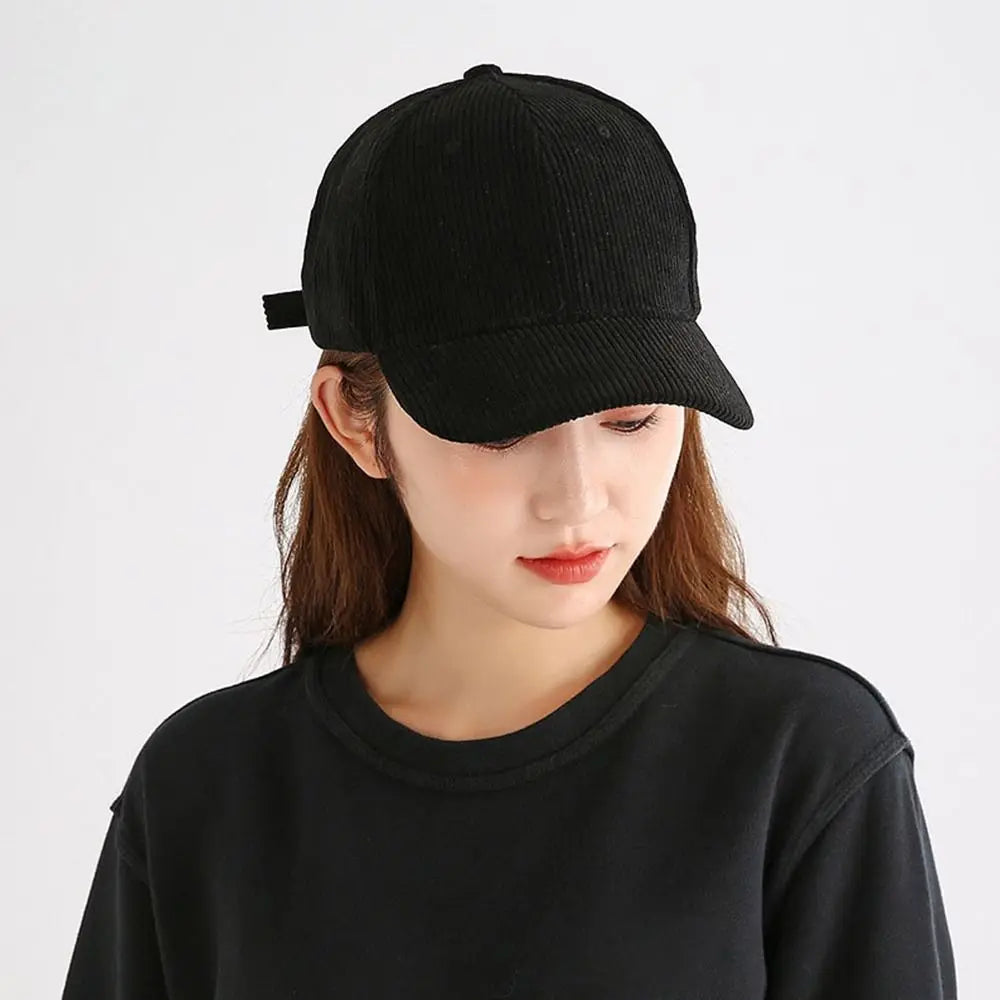 Unisex-baseballkeps i corduroy, justerbar solhatt, hiphop-keps för män