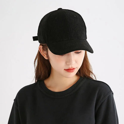 Unisex-baseballkeps i corduroy, justerbar solhatt, hiphop-keps för män