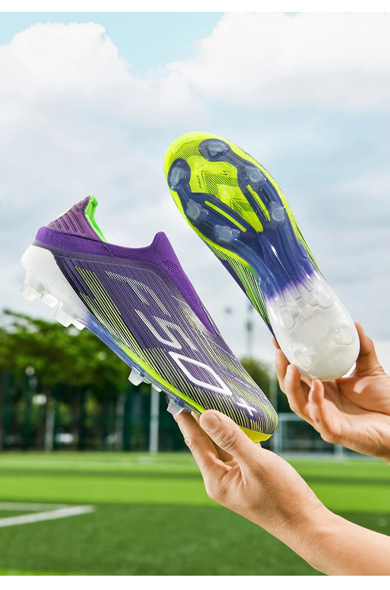Nouvelles chaussures de football pour hommes, crampons antidérapants pour terrain en herbe, chaussures de football montantes de haute qualité, baskets de futsal, chaussures d'intérieur, chaussures d'extérieur, meilleures