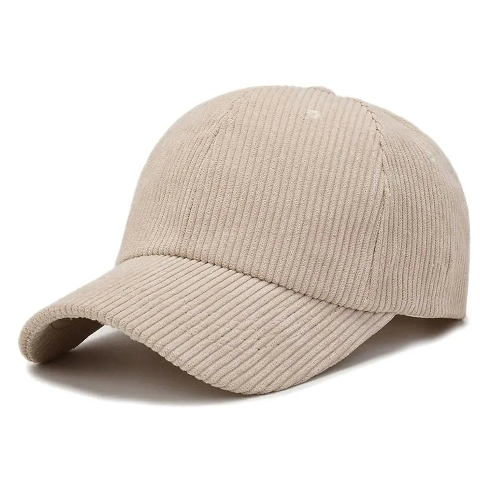 Unisex-baseballkeps i corduroy, justerbar solhatt, hiphop-keps för män