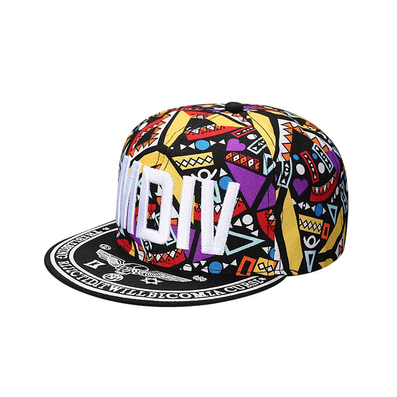 Baseballcap mit flachem Schirm, Buchstabenstickerei für Herren, vielseitig kombinierbar, Damen-Sommer-Hip-Hop-Hut, Outdoor-Sonnenschutz, verstellbare Schirmmütze