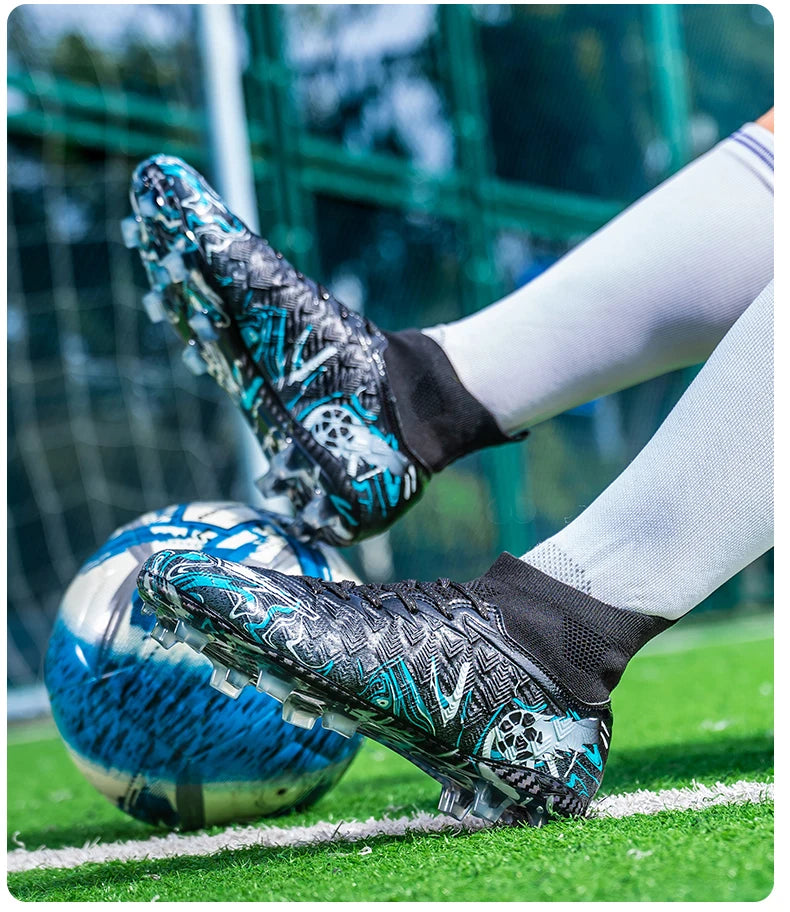 Chaussures de football professionnelles pour hommes, crampons de football, chaussures de football originales pour terrain intérieur, bottes d'entraînement sur gazon TF/FG, baskets