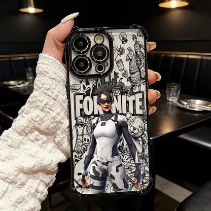 Popular Game FortniteS Plating Phone Case For iPhone 17 17e 16e 16 15 14 13 12 11 Pro Max X XR XSMax 7 8 Mini Air Plus Anti-Fall