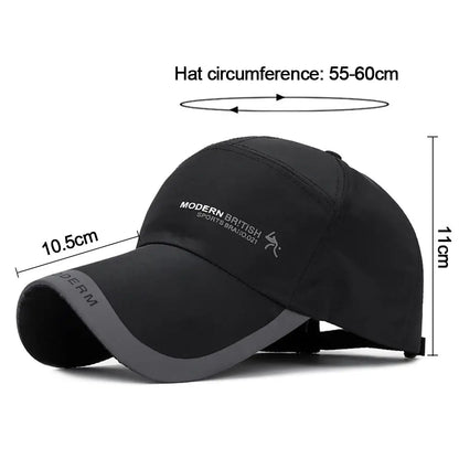 Quick Dry Sports Cap Baseball Cap Solid Color Sun Hat Outdoor Golf Fishing Hats Hat Casual Fashion For Men Women Adjustable