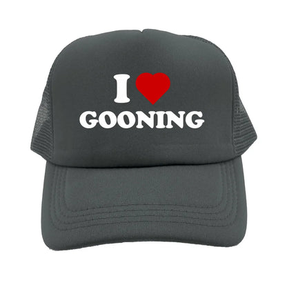 Забавни бейзболни шапки „I Love Gooning“ – готини летни мъжки шапки от мрежа, хумористични шапки тип „тракър“, унисекс шапки от мрежа за външни дейности MZ-080