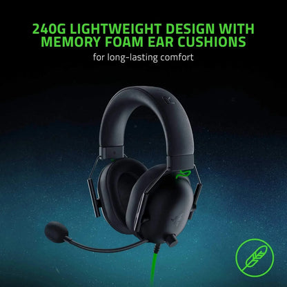Razer BlackShark V2 X Wired Esports Headset with 7.1 Surround Sound, HyperClear Cardioid Mic & Advanced Passive Noise Cancellation Gaming Headset
