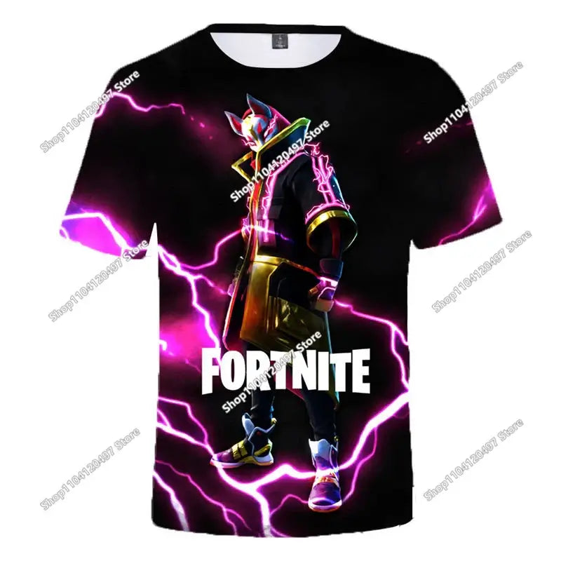3D Fortnite тениска Battle Royale – тениски за мъже и жени, момчета и момичета, анимационни топове Victory, дрехи за тийнейджъри, детски геройски геймърски тениски и топове