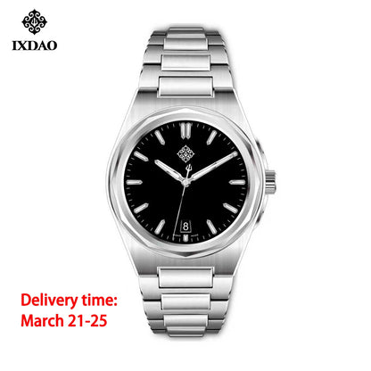 IX&DAO 2026 new Warrior 37mm men's automatic mechanical watch enamel plate Miyota 9015 sapphire stainless steel waterproof 10Bar