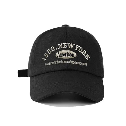 Broderad baseballkeps med mjukt skärm, dam-, sport- och herrmodell, unisex