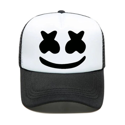 Fashion Cartoon Mesh Baseball Caps Men Women Hip Hop Snapback Hat DJ Marshmallow Cap Summer Breathable Mesh Outdoor Sun Hat